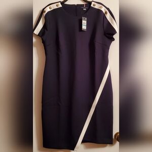 Tommy Hilfiger Navy Dress with White Stripes
